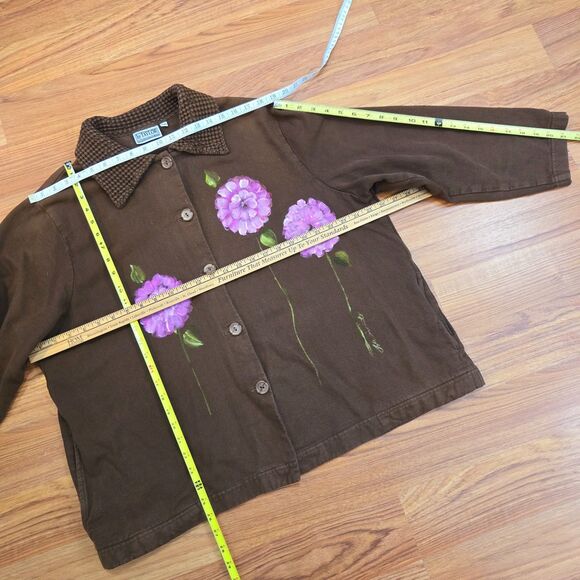 By Taylor American Original American Hand Painted L/XL Shacket Vtg Grunge Boho - Picture 15 of 15